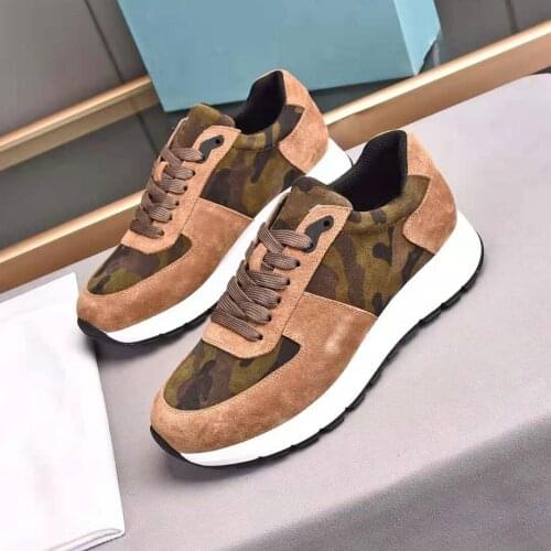 2021 Men Leisure Sports Shoes High Quality Genuine Leather Camouflage Sneakers For Male Trainers Breathable Outdoor Shoes
