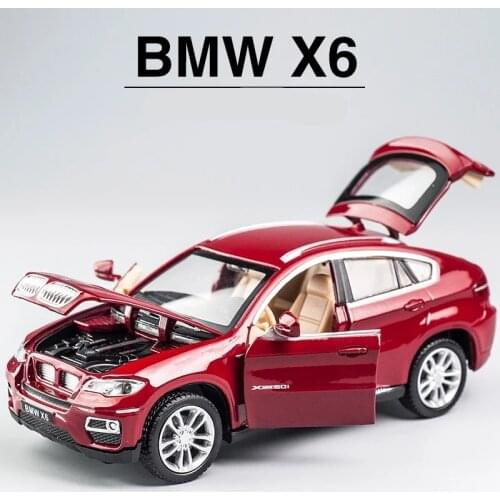 New 1:32 Bmw X6 Alloy Model Car Off-Road Simulation Car Model Boy Child Pull Back Toy Car Metal Sound And Light Toy Car Model