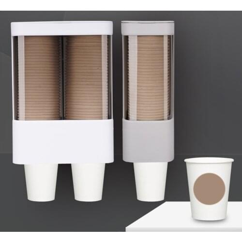 Disposable Paper Cups Dispenser Plastic Cup Holder for Water Dispenser Wall Mounted Automatic Cup Storage Rack Cups Container