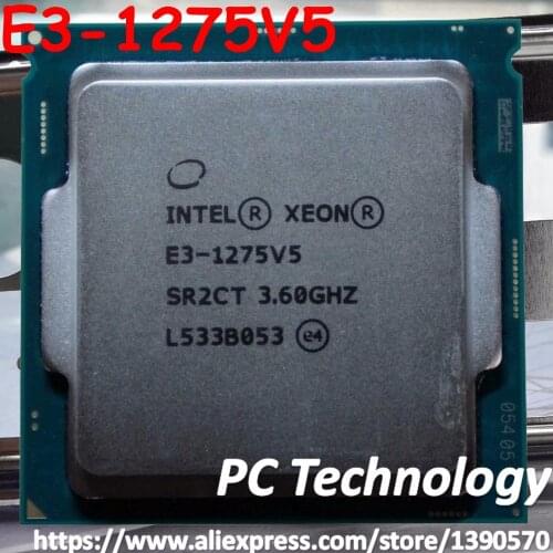 Original Intel Xeon E3-1275V5 SR2CT SR2LK CPU 3.60GHz 8M LGA1151 E3-1275 V5 Quad-core E3 1275 V5 processor 1275V5 Free shipping
