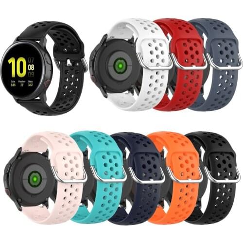 20mm Porous Breathable Watchband For Huawei Watch GT2 42mm/Honor Magic Watch 2 Replacement Wrist Band Fashion Silicone Strap