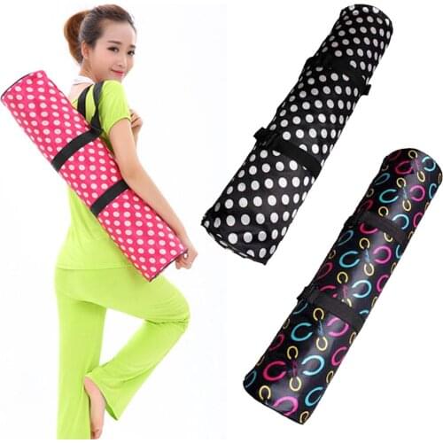 Portable Yoga Bag Pilates Mat Nylon Bag Carrier Adjustable Belt Durable Washable Gym Bag Mats Waterproof Sports Fitness Package