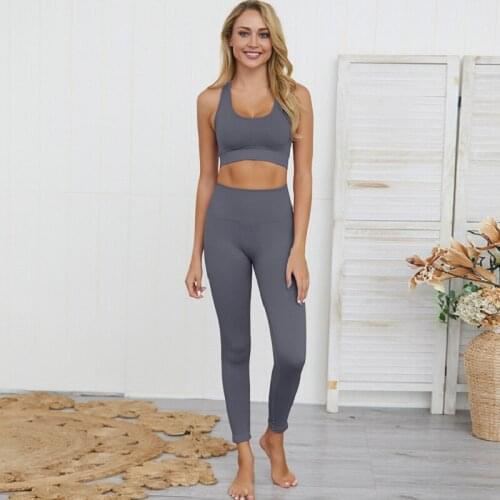 Athletic Wear Multiple Styles Women Set Sport Bra High Waist Workout Leggings Seamless Yoga Suit