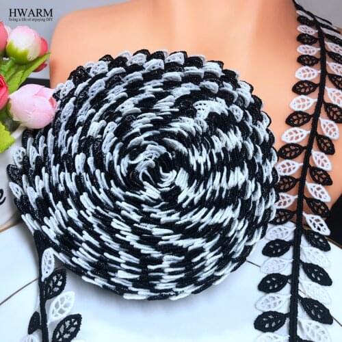 10yard 3.3cm High Quality Clothing accessories leaf pattern water soluble milk lace fabric DIY wedding arts craft african lace