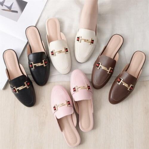 The spring of 2020 designer shoes woman slides outdoor platform slippers square ladies mules zapatos de mujer Size 34-44