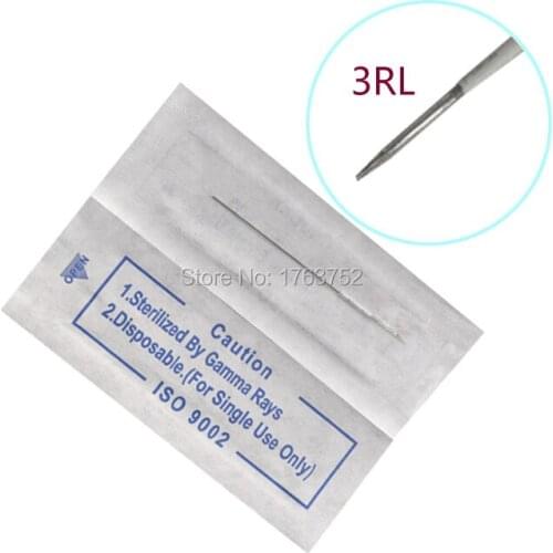 Tattoo Needle 100 pcs Round Sterilized Stainless Steel Disposable Eyebrow Permanent Makeup Tattoo Needles For Tattoo Machie