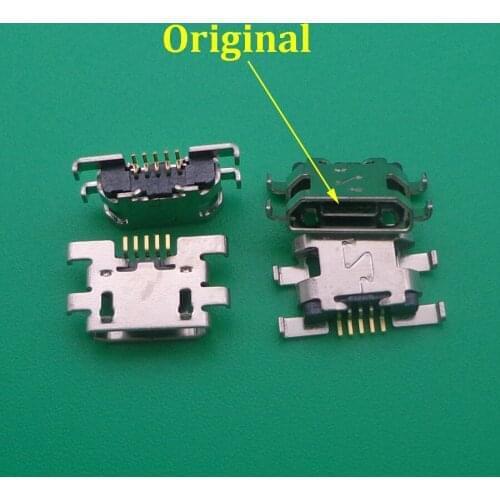 100pcs Micro USB connector For ELEPHONE S2 plus HD 5.0'' MTK6735 Quad Core 1280x720 /P4000 4G LTE mini charging port socket jack