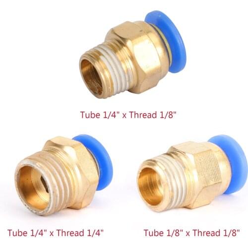 10x Male Straight Push In To Connector Air Fitting Tube OD 4/6mm x NPT 1/4 1/8"