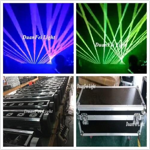 5pcs with Flycase 2019 new RGB laser light DMX512 full color 6 eyes moving Laser rgb beam light Professional stage DJ equipmen