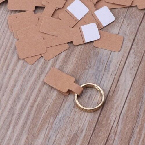 52Pcs Blank Paper Price Tag Jewelry Display Cards Labels Necklace Ring Stickers