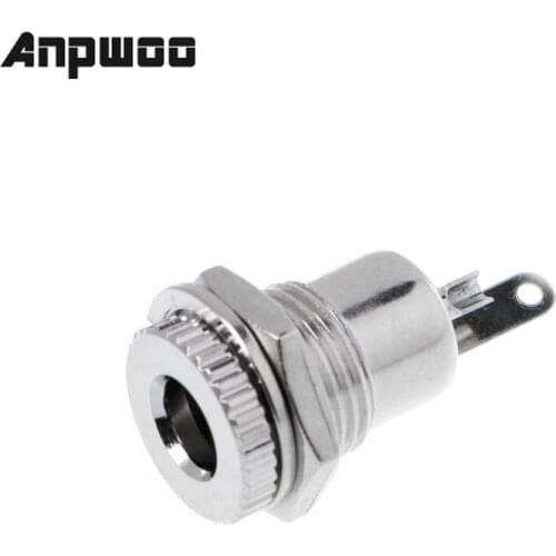 ANPWOO 5.5 mm x 2.1mm DC Power Jack Socket Female Panel Mount Connector