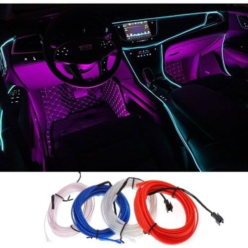 For Nissan X-Trail T32 Rogue Juke F15 Qashqai J11 Murano MAXIMA Car interior atmosphere lamp 3M EL cold light LED Ambient Light