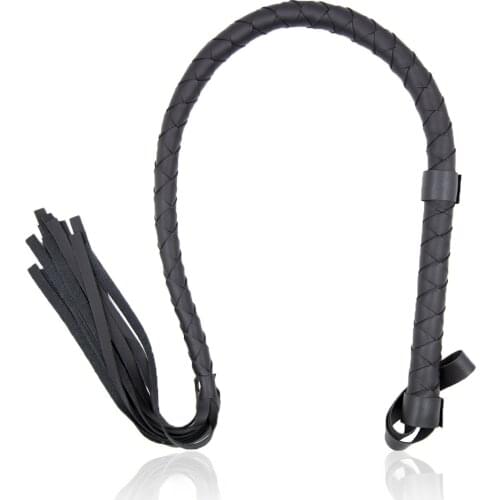 85cm Bdsm Bondage Erotic Hand Made Leather Whip Toys with Lashing Handle for Fetish Fantasy Adults Games to Spank Flirt