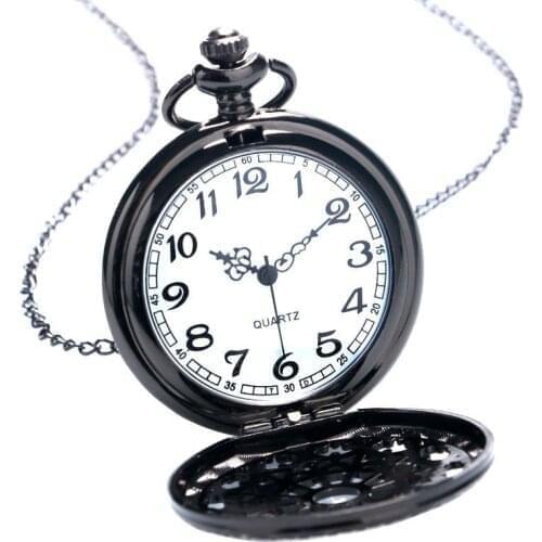 Black The Köstekli Clock Antique Pattern Pocket watch