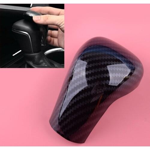 CITALL Carbon Fiber Texture AT Model Gear Shift Knob Cover Trim fit for Toyota Corolla 2019 2020 Plastic