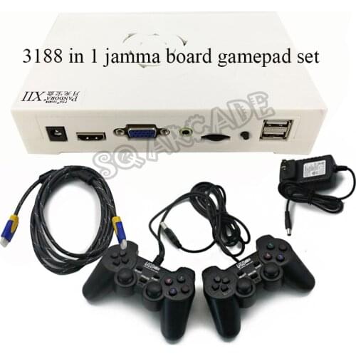 Pandora box 12 gamepad set 3188 in 1 jamma board 3d games usb joypad controller adapter cable HDMI output to TV & arcade monitor