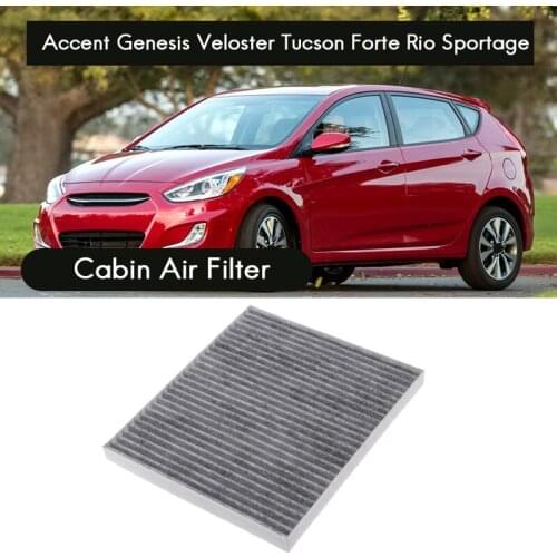 Carbonized Cabin Air Filter for 2005-2015 Hyundai Accent Genesis Veloster Tucson Kia Forte Rio Sportage 97133-2E210