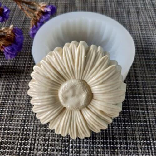HC0117 PRZY Daisy Silicone Mold Soap Mould Chrysanthemum Handmade Soap Making Molds Candle Silicone Mold Resin Clay Mold