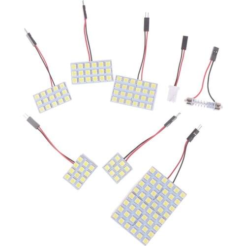 Car interior T10 Festoon 5050 SMD Panel light white/Cool white BA9S 12V Car LED Reading Dome Trunk lamp bulb