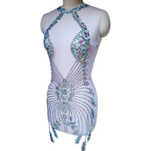 HAND Custom Made Beaded Bodice Appliqued Sew on Clothes Prom Rhinestones Wedding Dress Patch Appliques Diy For Sewing Costumes