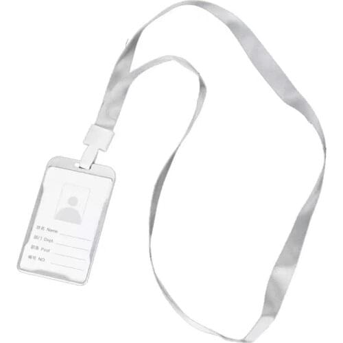Metal ID Card Holder ID Badge Holder Lanyard Business Exhibition Identificate Shell Strap Office school entrance Case Neck Hang