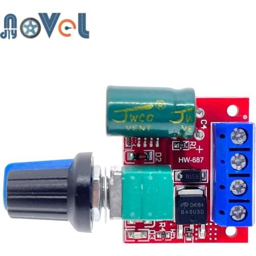 Mini 5A 90W PWM 12V DC Motor Controller Module 4.5V-35V Adjustable Speed Regulator Control Governor Switch 24V