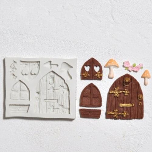 Cartoon Cabins Mushrooms Silicone Mold Fondant Cake Decorating Mold Sugarcraft Chocolate Baking Tool For Cake Gumpaste Form Tool