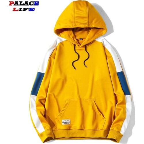 Men Patchwork Hoodies 2020 Spring Autumn Casual Harajuku Hoodie Sweatshirts Male Hip Hop Streetwear Hooded Pullover Mens Clothes