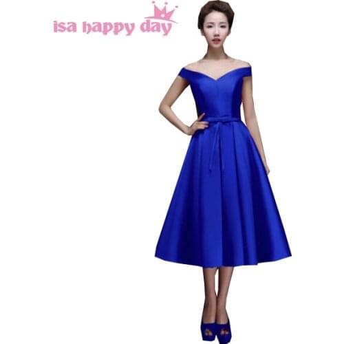 2020 robes de soiree latest new elegant short satin girls elegant puffy formal prom ball dresses under 100 ball gowns H2644