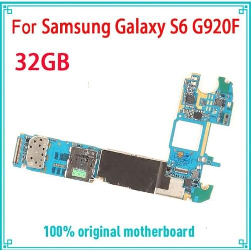 Original Motherboard For Samsung Galaxy S6 G920F G920I G920V , Unlocked For Samsung S6 Mainboard 32GB