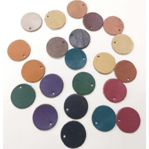 Real leather sequins 3 cm