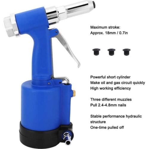 Pneumatic Air Riveter Nut Rivet Gun Lightweight Hydraulic Nail Puller Air Riveting Tools