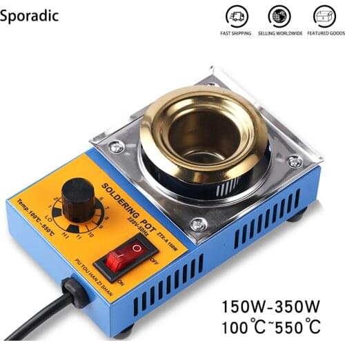 Solder Pot Tin Melting Furnace Thermoregulation Soldering Desoldering Bath 100/80/50/38mm 200~550Centigrade Soldering Iron kit