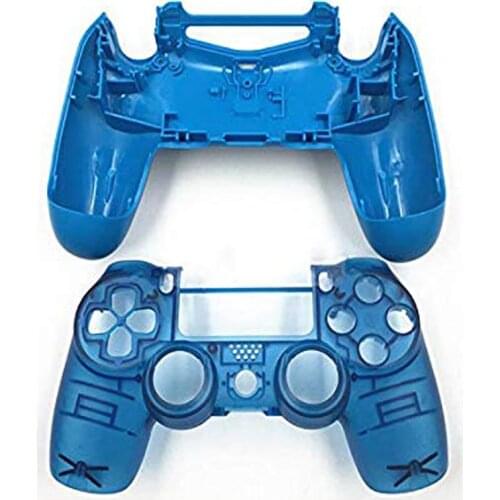 Clear Blue Replacement Front Back Housing Shell Protective Case for Playstation 4 Pro PS4 Pro 4.0 V2 JDM 040 JDS 040 Controller