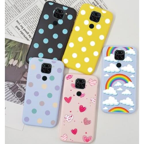 Dot Silicone Case For Xiaomi Mi 11 Lite Redmi Note 10 9 Pro S 10S 9S 9T 9A 9C 10X Redmi9 Case Bumper TPU Back Cover For Mi9T Pro