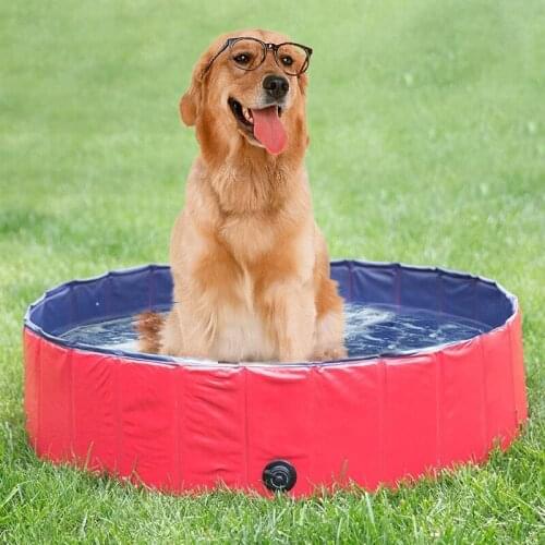 Dog Pool Foldable Dog Swimming Pool Pet Bath Swimming Tub Bathtub Pet Swimming Pool Collapsible Bathing Pool for Dogs Cats Kids