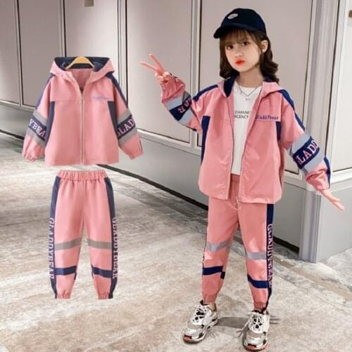 Girls Sports Suits Big Sister Kids Tracksuits Little Girls Autumn Clothes Children Fashion Clothing Sets 4-14 Years Two Pieces
