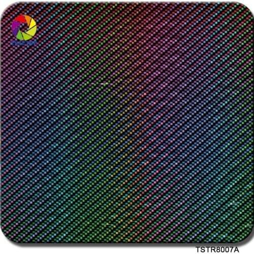 TSAUTOP 1*50m size TSTR8007A colorful carbon fiber water transfer film hydro dipping film