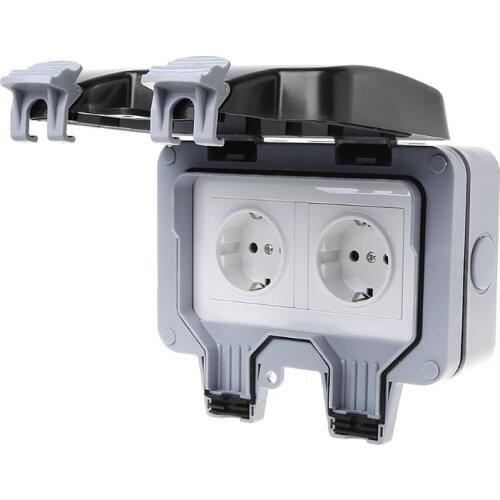 YYSD Outdoor Wall Switch Socket IP66 Weather&Dust Proof Power Outlet EU Standard