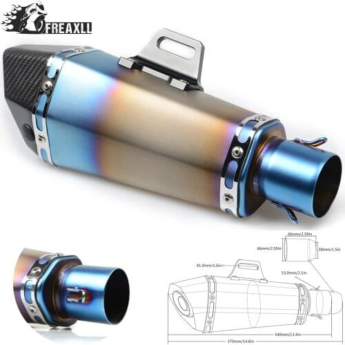 36-51MM Universal Motorcycle Exhaust Pipe muffler Dirt Bike With DB Killer For Honda PCX XADV CB 650 F CBR 125 1000 Integra 700