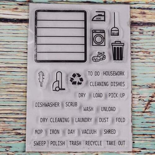 House work signs Transparent clear stamp for DIY Scrapbooking/Card Making/Kids Christmas Fun Decoration Supplies