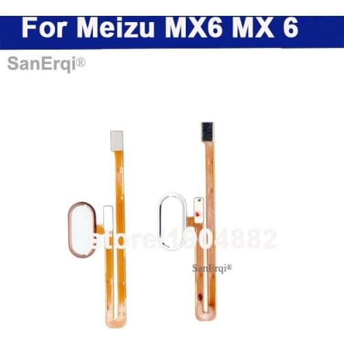 100% SanErqi Home Button Flex Cable Replacement For Meizu MX6 MX 6 Phone Back Key Parts Free Shipping