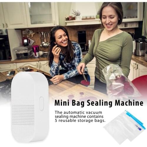 2 IN 1 Mini Vacuum Sealer Portable Machine Electric Inflator for Food, Clothing, Basketball, Football