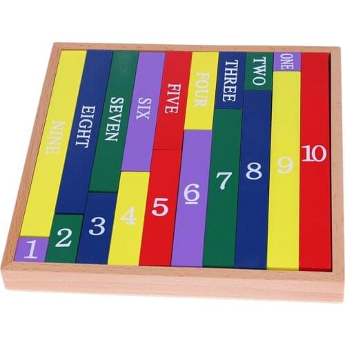 2021 New Montessori Wooden Counting Math Teaching Educational Toy Classic Figure Sticks
