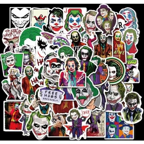 50 pcs/pack New Movie Clown The Joker PVC Decorative Stickers Scrapbooking Stick Label Diary Stationery Album Stickers