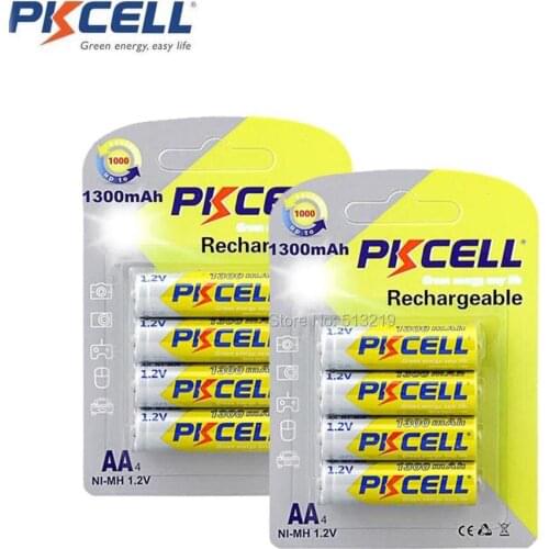 8Pieces/2Pack Ni-MH AA 1.2V 1300mAh Rechargeable Battery For DVD/Mp3/Digital Camera