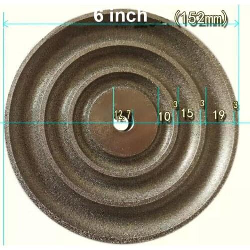 6 inch 150mm Diamond Grinding Wheel Disc 3 Groove Ring Face Egg Shaping Jade Polishing for Angle Machine 12.7mm Inner Hole