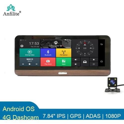 Anfilite 8 Inch Touch Screen Android 5.1 Car DVR 1GB+16GB GPS Navigation ADAS Dash Camera Dual Lens Parking Monitor FHD 1080P
