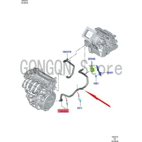 CAR heating water pipe For dMo nd eoE sco rt Coolant hose Water tank radiator water pipe Engine cooling water pipe