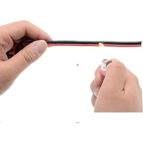 Free shipping 20M Parallel Red and black Oxygen free copper 1 1.5 2.5 square 2 core RVB Sheathed cable for Power led speaker